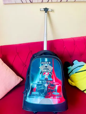 Unique Racing Team Backpack with Wheels