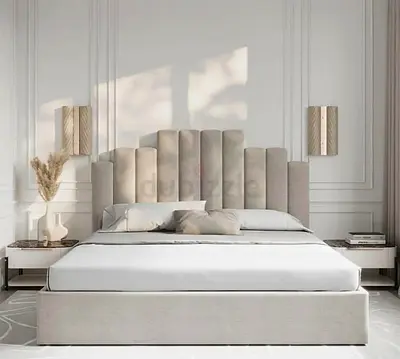 Elegant Contemporary Bed with Stylish Headboard