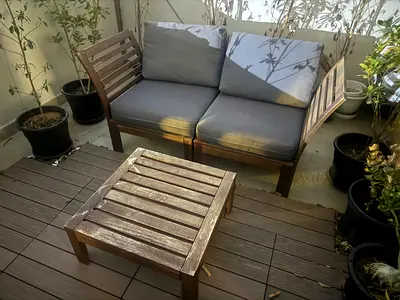Stylish Outdoor Lounge Set with Coffee Table from IKEA
