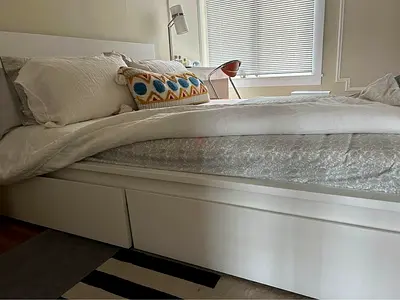 IKEA Malm Modern bed with mattress and drawers brand New condition