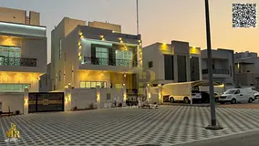 Near Emirates Crossing Street exit, villa with two floors and roof, 6 master bedrooms, price include