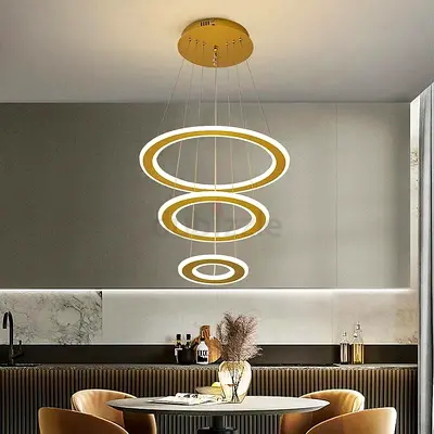 Luxury Golden Ring LED Chandelier