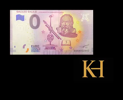 Unique 0 Euro Souvenir Banknote - Galileo Galilei Edition