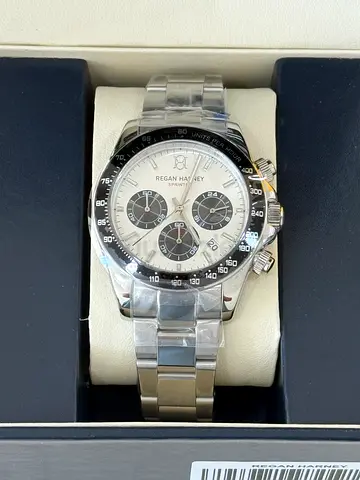 Luxury Silver Chronograph Watch