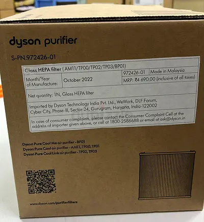 Dyson Purifier Filter For BP01,AM11,TP00,TP01,TP02,TP03