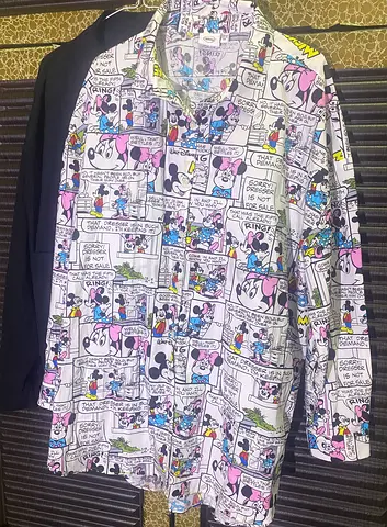 Mickey Mouse Graphic Shirt and Black shirt