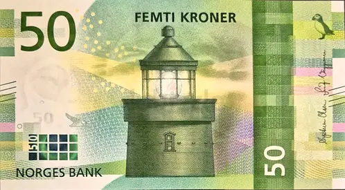 NORWAY 50 KRONER BANKNOTE 2017