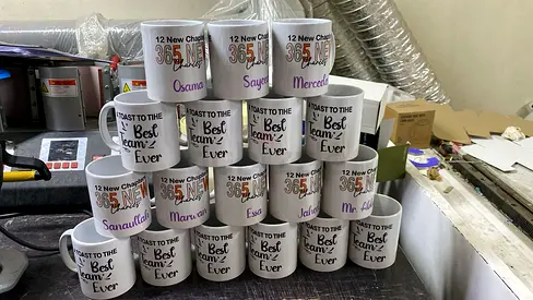 Customized Team Coffee Mugs Set