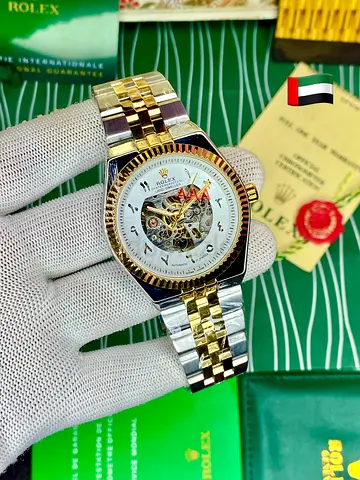 Authentic Rolex Skeleton Wristwatch - Timeless Elegance Arabic dial
