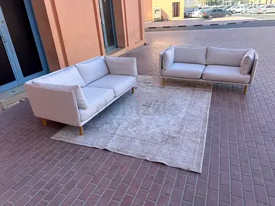 CrateBarrel 2 plus two  Sofa Beige