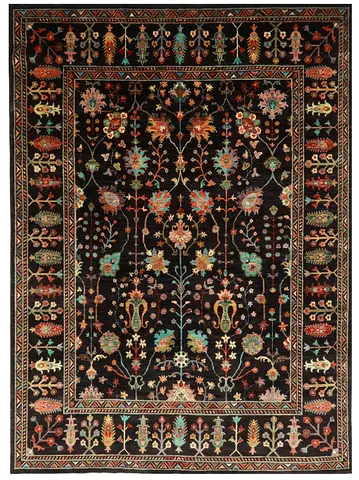 Elegant 2.5 x 3 meter Afghan handmade wool carpet vegetable dye