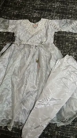 Elegant Silver Traditional Dress with Pants