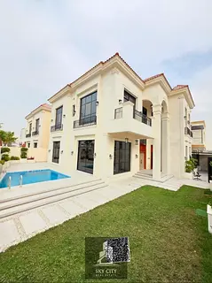 The most beautiful villas in Ajman, in the best locations, fully serviced villas with pools, air con