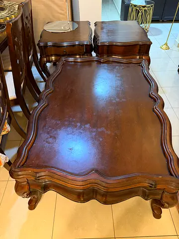 Vintage Wooden Coffee Table set with Elegant Design