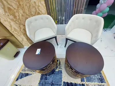 Cozy and Elegant Accent Chairs with Stylish Side Tables