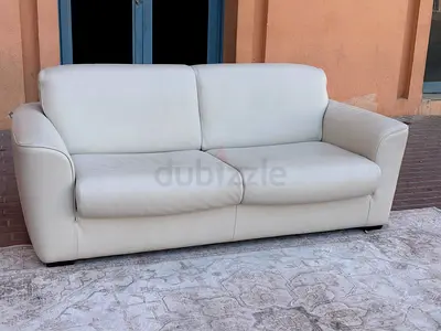 Natuzzi Italian Leather two Seater Sofa Bed