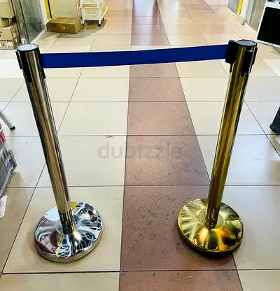 Retractable Barrier with Polished Base