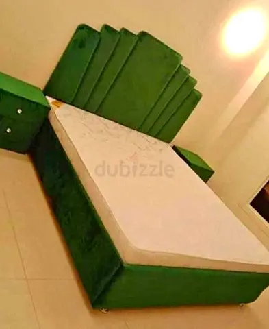 King Size Elegant Green Velvet Bed Are Available At Affordable Price