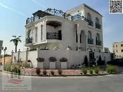Villa for sale in Al Bahia area, Ajman, 5 bedrooms, elegant design, prime location