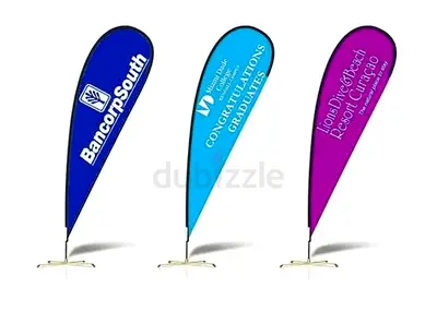 Set of Three Eye-Catching Banner Flags