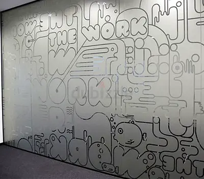Frosted Sticker installation in Dubai