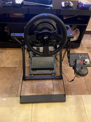Thrustmaster t300rs gt steering wheel  on PlayStation and pc with thrustmaster shifter and stand