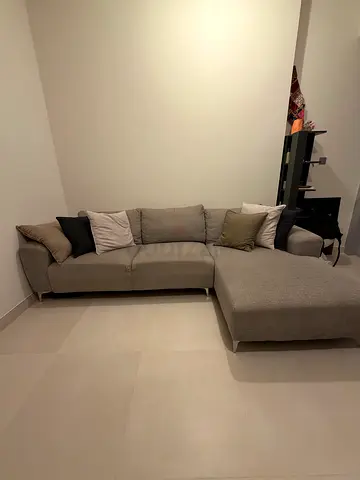Grey L-Shaped Sofa for Sale – AED 800