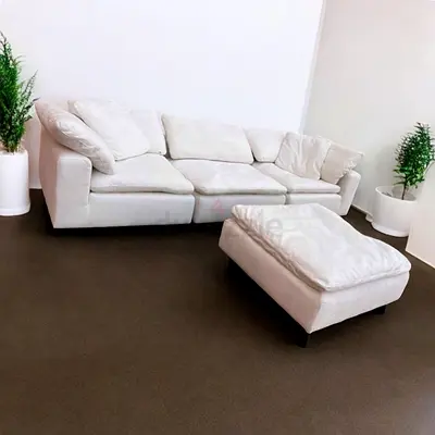 Amazing Comfy Marina Home feather filled Sofa with footstool