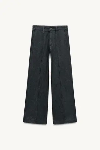 Zara Relaxed Bootcut Jeans in Grey