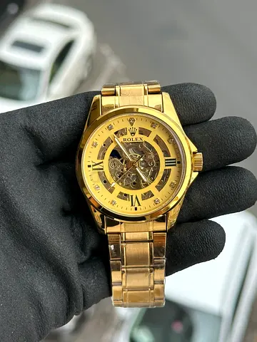 Rolex automatic golden watches