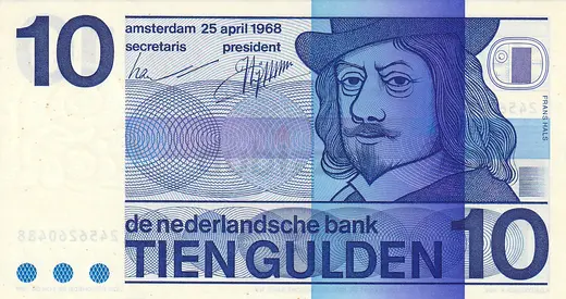 NETHERLAND 10 GUILDER BANKNOTE 1968