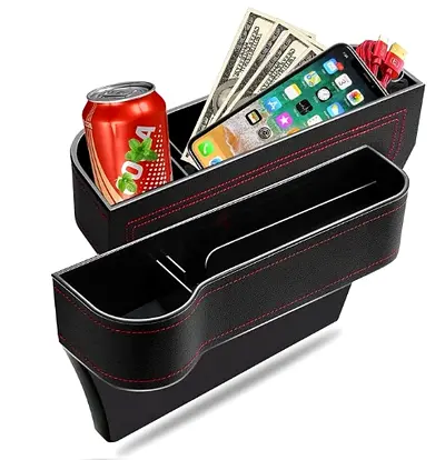 Car Seat Gap Organizer, Car Storage Organizer, Seat Console Car Cup Holder with extra storage for Ca
