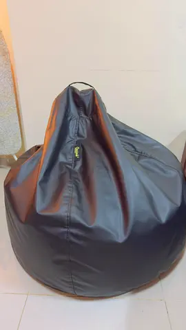 Comfortable Leffah brand Black Bean Bag XXL size for Cozy Relaxation