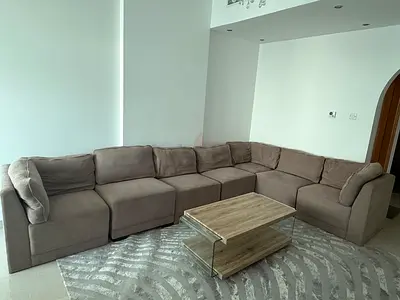 Stylish L-Shaped Sofa Set with Coffee Table