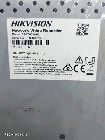 Hikvision NVR 7608Ni-K2