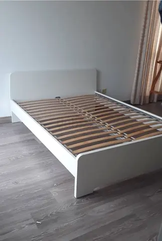 Modern Askvoll White Bed Frame Brand New