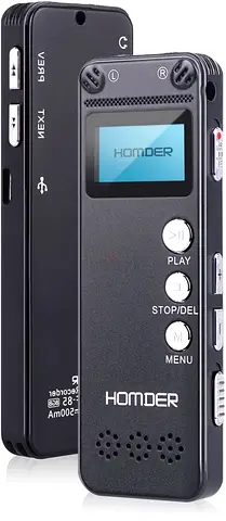 Homder Digital Voice Recorder Homder USB Professional Dictaphone Recorder with MP3 Player