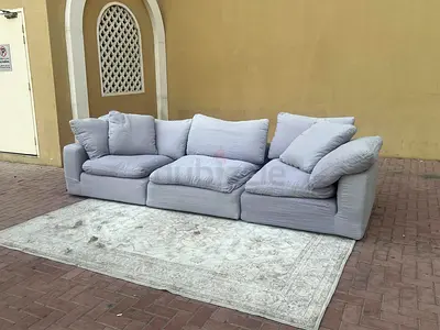 Cloud feather filled Marina Home Luscious Sofa with footstool