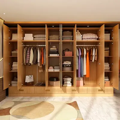 Stylish Wooden Wardrobe with Ample Storage