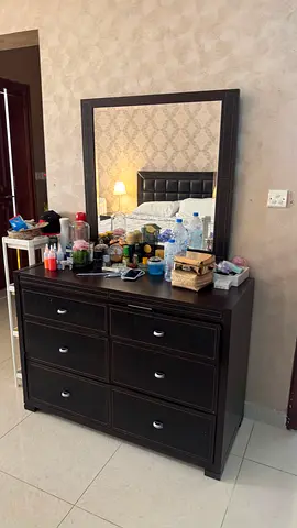 Stylish Brown Dresser with Mirror