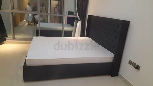 Sleek Modern Bed with Stylish Headboard