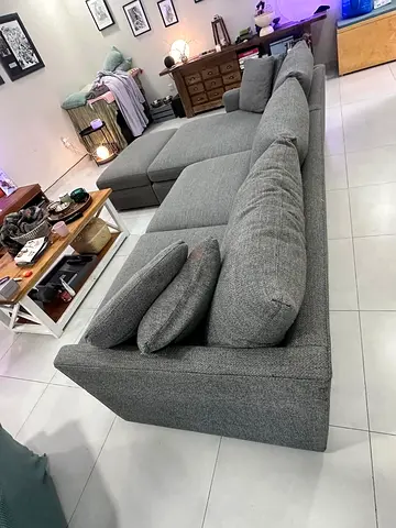 Premium Quality CrateBarrel  Lounge Deep feather filled L Shape Sofa without footstool
