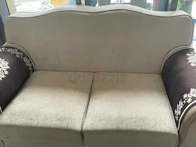 Elegant Two-Seater Sofa in Plush Fabric