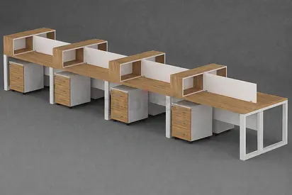 Customized 8- Person Workstation Desk