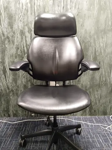 human scale office chair with headrest