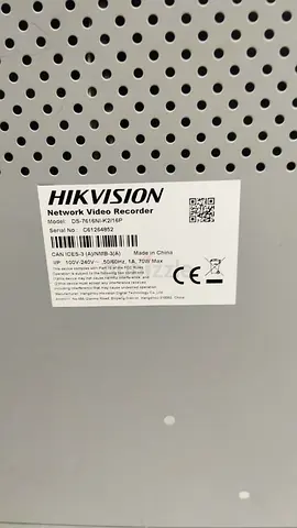 Hikvision nvr with poe ports 7616ni - K2/16p