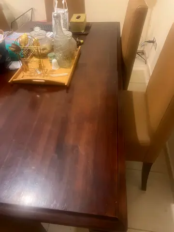 Solid Wood Dining Table with Chairs