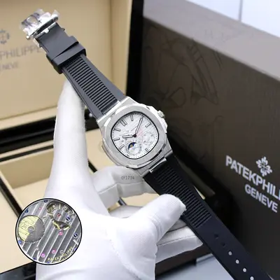 Luxury Patek Philippe Watch with Black Strap