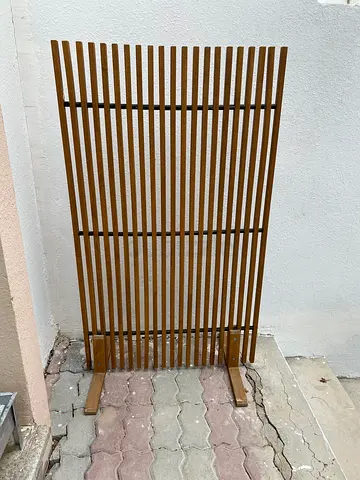 NÄMMARÖ Privacy screen, light brown stained indoor/outdoor, 140x80x50 cm