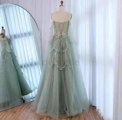 Elegant Beaded Evening Gown